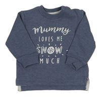 Modrošedá mikina s nápisom F&F