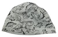 Sivá bavlnená čapica s dinosaurami So Cute vel. 80-98