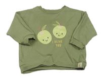 Khaki oversize mikina s olivami John Lewis