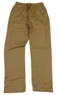 Hnědé chino plátěné kalhoty St. Bernard