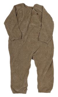 Hnedý žinylkový overal s medveďmi George