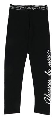 Černé legíny s nápisy PRIMARK