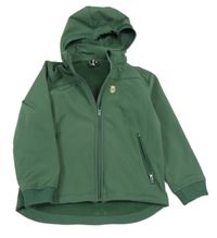 Khaki softshellová bunda s obrázkem - Viking a odepínací kapucí