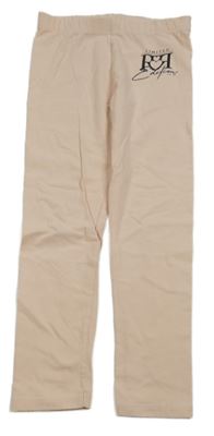 Světlepudrové legíny s logem a nápisy RIVER ISLAND