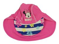 Fuchsiovo-bílo-tmavomodrá UV kšiltovka s Minnie Disney