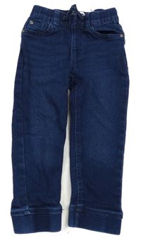 Tmavomodré cuff teplákové rifle Lily & Dan