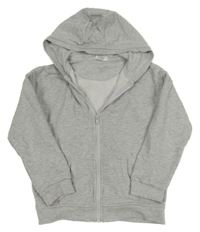 Svetlosivá melírovaná prepínaci mikina s kapucňou PRIMARK