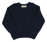 Tmavomodrý vzorovaný sveter s dinosaurom PRIMARK