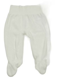 Bílé žebrované sametové polodupky C&A