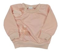 Svetloružová mikina s mašľami