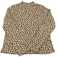 Světlehnědo-čierny vzorovaný rolák H&M