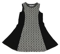 Čierno-biele vzorované šaty M&S