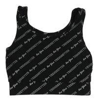 Čierny crop top s nápismi George