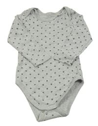 Šedé melírované body s hvězdičkami 