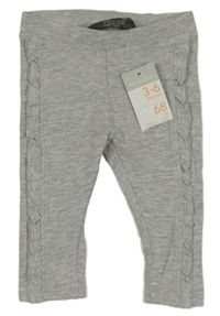 Nové - sivé melírované legíny s volánikmi PRIMARK