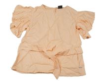 Meruňková halenka se zavazováním a rozšířenými rukávy