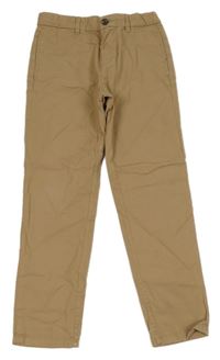 Piesková é chino relaxed waist plátenné nohavice H&M
