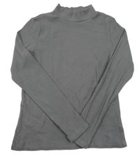 Tmavosivý rebrovaný rolák H&M