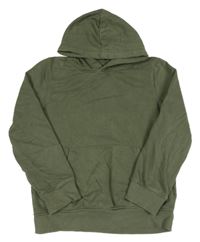 Khaki mikina s vreckom a kapucňou C&A