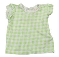 Zeleno-biele kockované tričko Primark