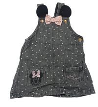 Sivé bodkované rifľové šaty s Minnie Disney