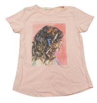 Ružové tričko s dievčatkom