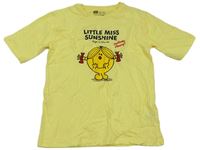 Žlté tričko s potiskem Little Miss