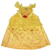 -Kockovaným Žlté šaty so vzory - Bella Disney