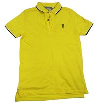 Hořčicové polo tričko s nášivkou Next
