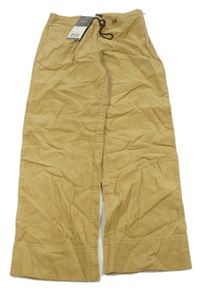 Nové - Pískové manšestrové wide leg kalhoty Mexx