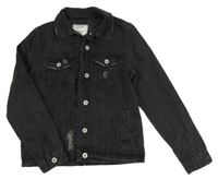 Černá riflová bunda s prošoupáním Girls United