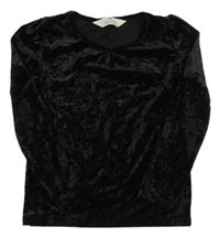 Černé sametové triko H&M