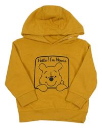 Okrová rebrovaná mikina s Púem a kapucňou Disney