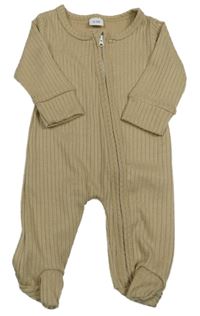 Piesková ý rebrovaný úpletový overal