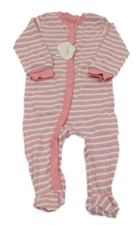 Nové - Růžovo-lila pruhovaný overal Lupilu