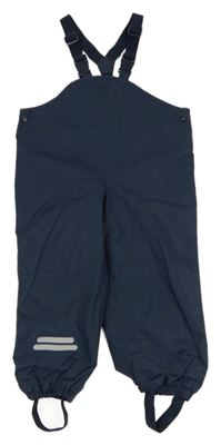 Tmavomodré šusťákové zateplené laclové kalhoty TCM