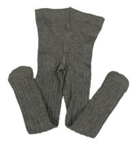 Tmavošedé vzorované punčocháče