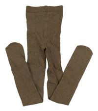 Hnědé melírované punčocháče H&M