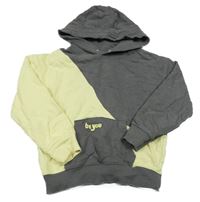 Tmavošedo-žltá mikina s kapucňou Primark