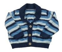 Modro-tmavomodrý pruhovaný prepínaci sveter M&S