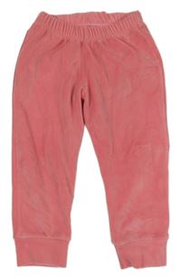 Ružové plyšové tepláky