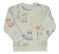 Smotanová mikina so zvířaty Primark