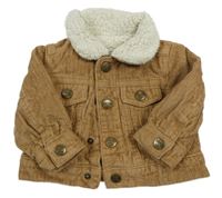 Hnědá manšestrová zateplená bunda Mantaray