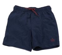 Tmavomodré plážové kraťasy s nápisem Primark