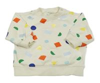 Svetlobéžová mikina s obrazci