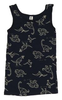 Tmavomodré tielko s dinosaurami Yigga