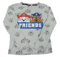 Sivé melírované tričko s Paw Patrol Nickelodeon
