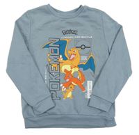 Modrošedá mikina s Pokémony Primark