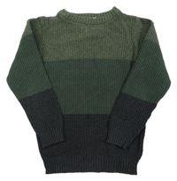Kaki-antracitový sveter Infinity Kids