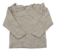 Béžový sveter s volánikmi H&M